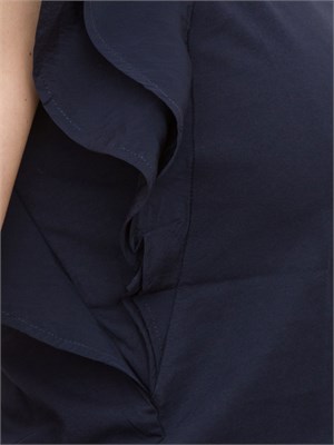 T-shirt blu Liu Jo manica rouches in DONNA