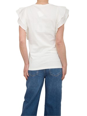 T-shirt bianco panna Liu Jo manica rouches in DONNA