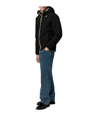 Giubbino reversibile Jack K-Way waterproof nero/beige in UOMO