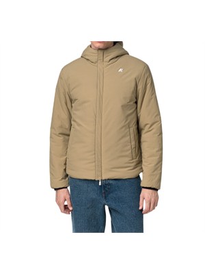 Giubbino reversibile Jack K-Way waterproof nero/beige in UOMO