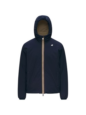 Giubbino reversibile Jack K-Way waterproof blu/khaki in UOMO