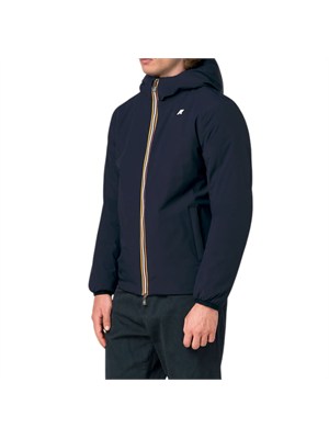 Giubbino reversibile Jack K-Way waterproof blu/khaki in UOMO
