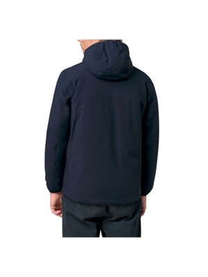 Giubbino reversibile Jack K-Way waterproof blu/khaki in UOMO