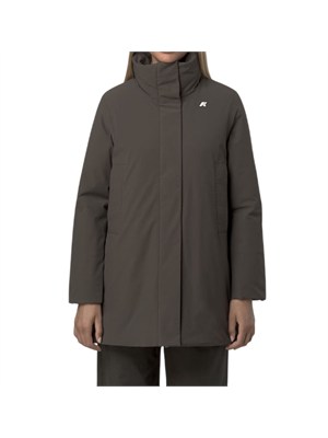 Giubbino Marla K-Way donna in tessuto khaki in DONNA