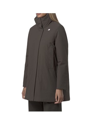 Giubbino Marla K-Way donna in tessuto khaki in DONNA