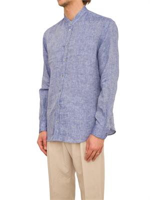 CAMICIA MANICA LUNGA EMPORIO ARMANI BLU in UOMO