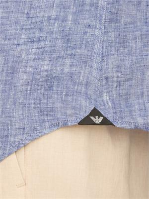 CAMICIA MANICA LUNGA EMPORIO ARMANI BLU in UOMO