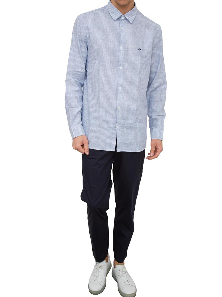 CAMICIA MANICA LUNGA ARMANI EXCHANGE BLU