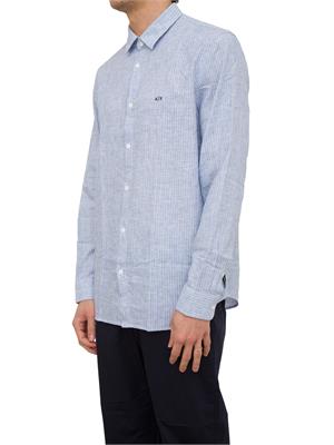 CAMICIA MANICA LUNGA ARMANI EXCHANGE BLU in UOMO