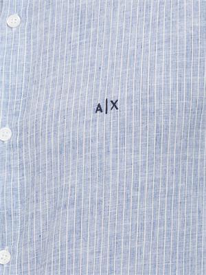 CAMICIA MANICA LUNGA ARMANI EXCHANGE BLU in UOMO