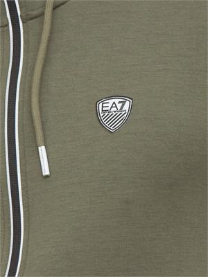 FELPA EA7 EMPORIO ARMANI VERDE in UOMO