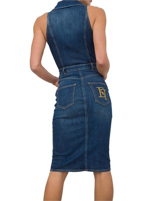 VESTITO ELISABETTA FRANCHI BLU DENIM in DONNA