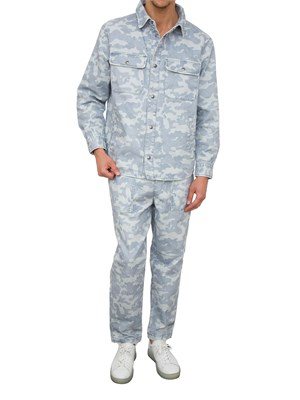 GIUBBINO ARMANI EXCHANGE BLU DENIM in UOMO