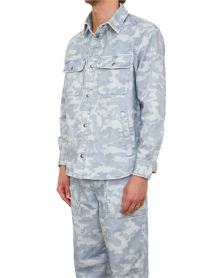 GIUBBINO ARMANI EXCHANGE BLU DENIM in UOMO