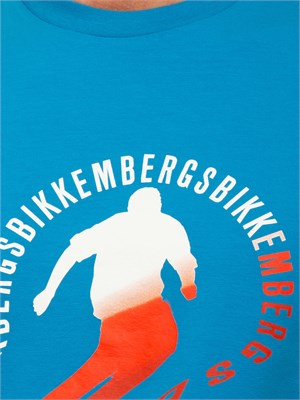 T-SHIRT BIKKEMBERGS AZZURRO in UOMO