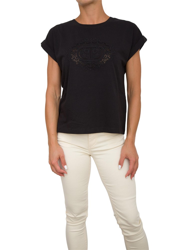 T-SHIRT TWIN-SET NERO