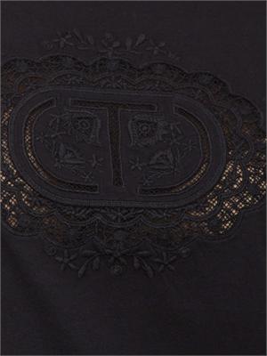 T-SHIRT TWIN-SET NERO in DONNA