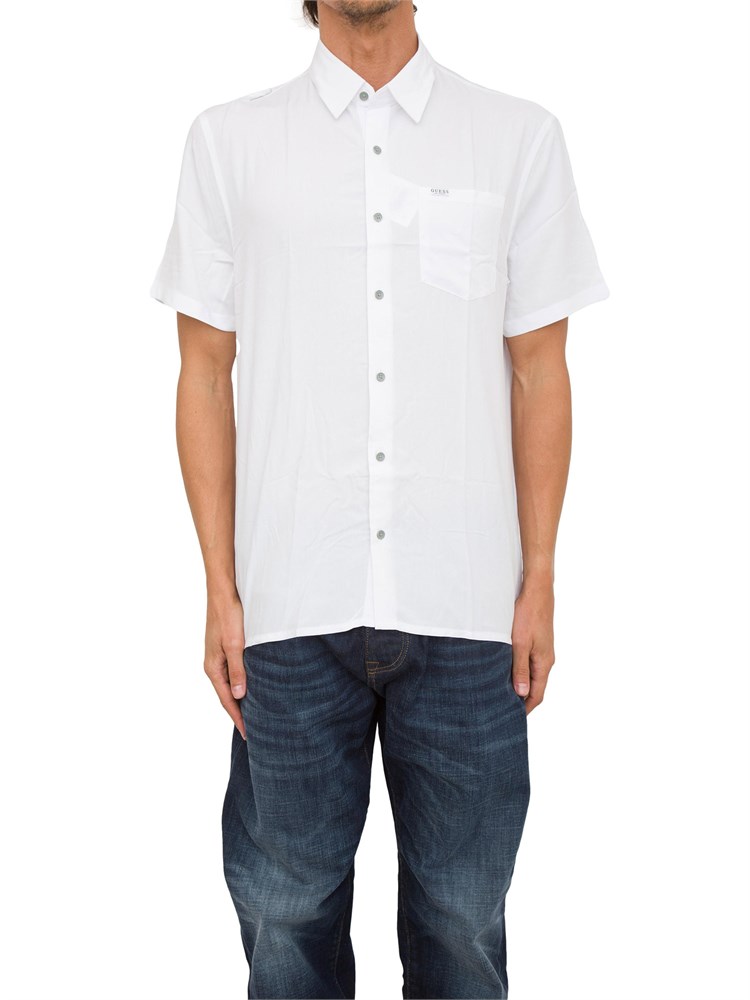CAMICIA MANICA CORTA GUESS JEANS BIANCO