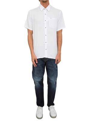 CAMICIA MANICA CORTA GUESS JEANS BIANCO in UOMO