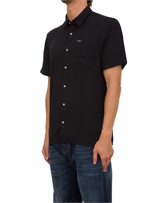 CAMICIA MANICA CORTA GUESS JEANS NERO in UOMO