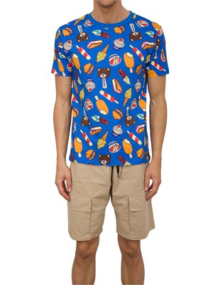 T-SHIRT MOSCHINO SWIM BLU in UOMO