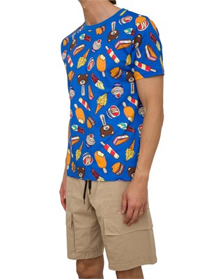 T-SHIRT MOSCHINO SWIM BLU in UOMO