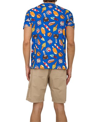 T-SHIRT MOSCHINO SWIM BLU in UOMO