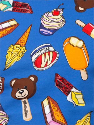 T-SHIRT MOSCHINO SWIM BLU in UOMO