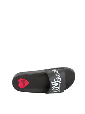 CIABATTE LOVE MOSCHINO NERO in DONNA