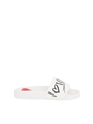 CIABATTE LOVE MOSCHINO BIANCO in DONNA