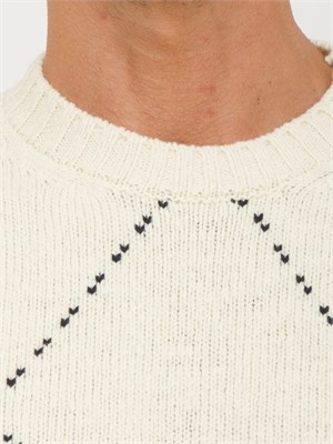 MAGLIA ELEVENTY AVORIO in UOMO