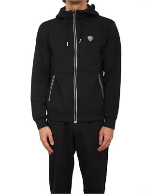 FELPA EA7 EMPORIO ARMANI NERO in UOMO