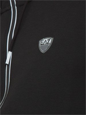 FELPA EA7 EMPORIO ARMANI NERO in UOMO