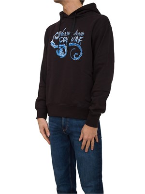 FELPA VERSACE JEANS COUTURE NERO in UOMO