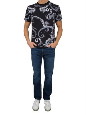 T-SHIRT VERSACE JEANS COUTURE NERO in UOMO