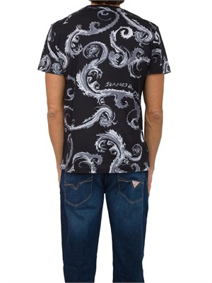 T-SHIRT VERSACE JEANS COUTURE NERO in UOMO