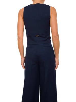 GILET TWIN-SET BLU in DONNA