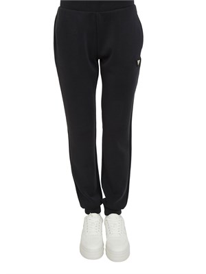 Pantaloni jogging Guess Jeans donna in scuba nero in DONNA