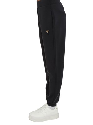 Pantaloni jogging Guess Jeans donna in scuba nero in DONNA