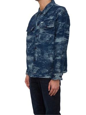 GIACCA CAMICIA GUESS JEANS BLU DENIM in UOMO