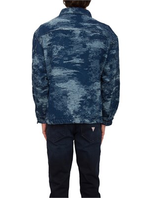 GIACCA CAMICIA GUESS JEANS BLU DENIM in UOMO
