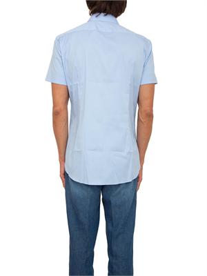 Camicia Boss P-Ray in cotone azzurro in UOMO