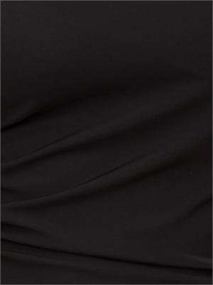 Abito midi iBlues in jersey nero con taglio geometrico e spacco laterale in DONNA