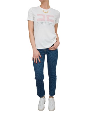 T-SHIRT ELISABETTA FRANCHI BIANCO in DONNA