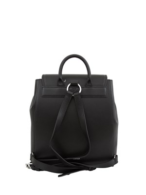 K.LAGERFELD Zaino nero in ecopelle Karl Lagerfeld con patta logata in DONNA