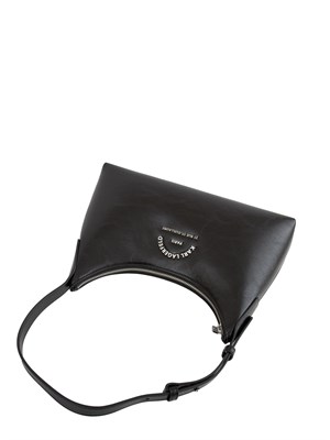 K.LAGERFELD Borsa a spalla nera Karl Lagerfeld logo metallico in DONNA