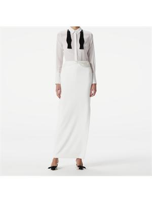 Camicia avorio in georgette con cravattino Elisabetta Franchi in DONNA