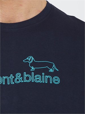 T-SHIRT HARMONT & BLAINE BLU in UOMO