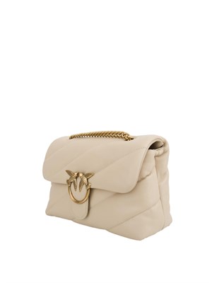 Borsa Pinko Classic Love Bag Puff Maxi Quilt beige in DONNA