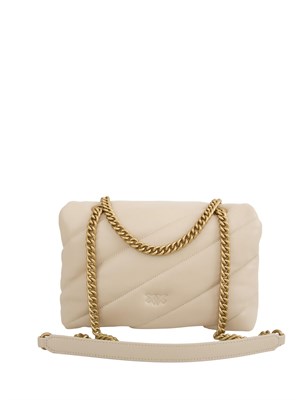 Borsa Pinko Classic Love Bag Puff Maxi Quilt beige in DONNA